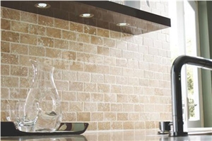 Light Travertine Brick Mosaic