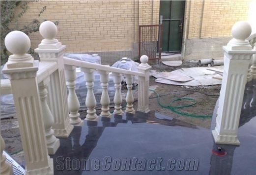 White Dream Limestone Balustrade and Hand Railing