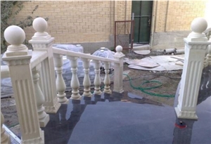 White Dream Limestone Balustrade and Hand Railing