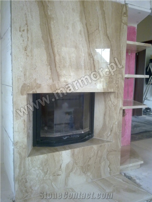 Daino Reale Marble Fireplace Design