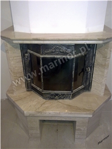 Daino Reale Marble Fireplace Design