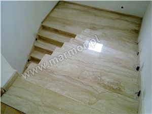Daino Venato Marble Internal Stairs