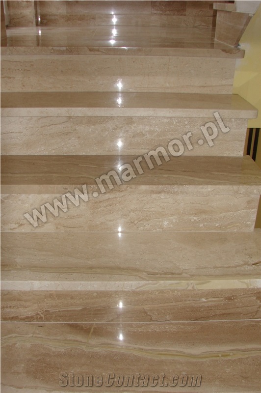 Daino Venato Marble Internal Stairs
