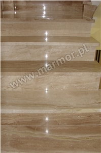Daino Venato Marble Internal Stairs