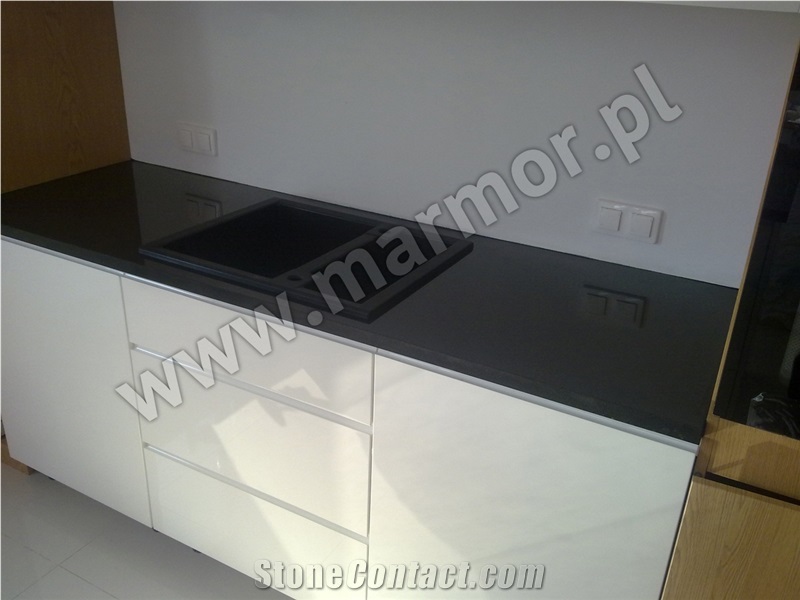 Jet Black Granite, Absolute Black Kitchen Countertops