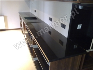 Jet Black Granite, Absolute Black Kitchen Countertops