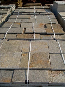 Gold Gneiss Sawn Cut Tiles