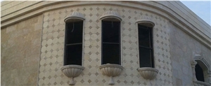 Aleppo Stone Exterior Wall Cladding, Facade. Ornaments