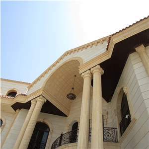 Yellow Saudi Stone Building Project