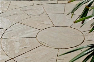 Mint Sandstone Patio Circle Pavement