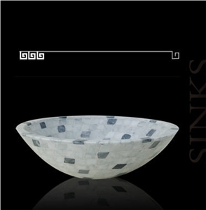 Azul Argentina Marble Mosaic Sink
