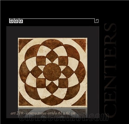 Marble Inlayed Waterjet Floor Medallions