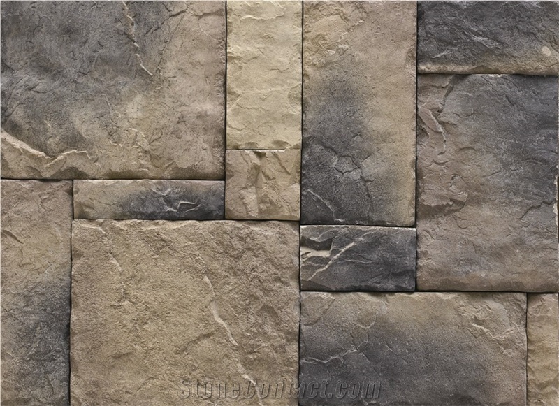 Castle Veneer Stone Manufactured Ledge stone, Concrete Stacked Stone veneer Wall Panels,Light Weight Faux Stones,high quality Artificial Cultured Stone