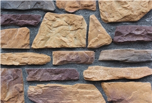 Cheap Factory Price Man Made Stone for Wall,European Style Manufactured Stone Castle Rock Veneer,Light Weight Fake Fieldstone Cultured Ledge Stone for Outdoor Houses