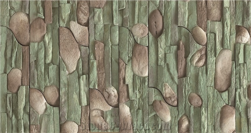China Cement Composed Cultured Stone, Ledge Stone,Freeze Resistant Manufactured Stone Veneer,Light Weight Stacked Stone Veneer for Indoor Tv Background