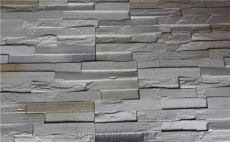 China Factory Man Made Yellow Slate Cultured Stacked Stone Veneer,Light Weight Slate Manufactured Ledge Stone for Indoor/Outdoor Building Walls Decor