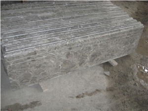 China Grey Marble Steps,Guangxi Oscar Grey Marble Stair Treads,Polished Oscar Gray Marble Staircase & Stair Riser,Non-Slip Guangxi Grey Marble Stair