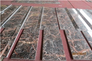 China Montmartre Marble Steps,Polished Guangxi Black Montmartre Marble Stair Treads,Non-Slip Guangxi Montmartre Marble Staircase & Riser,Quality Montmartre Marble Stair