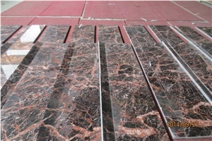 China Montmartre Marble Steps,Polished Guangxi Black Montmartre Marble Stair Treads,Non-Slip Guangxi Montmartre Marble Staircase & Riser,Quality Montmartre Marble Stair