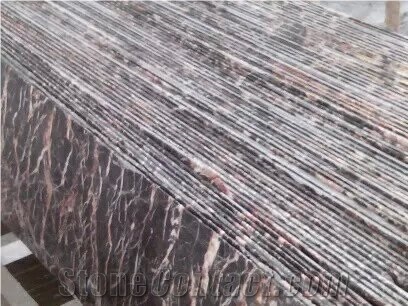 China Montmartre Marble Steps,Polished Guangxi Black Montmartre Marble Stair Treads,Non-Slip Guangxi Montmartre Marble Staircase & Riser,Quality Montmartre Marble Stair