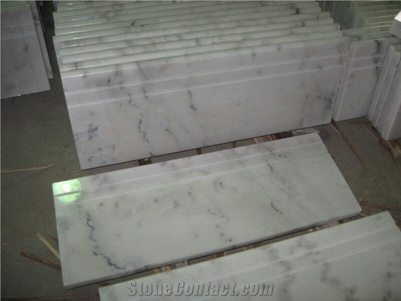 China White Marble Steps,Guangxi White Marble Stair Treads,Polished China Carrara White Marble Staircase & Stair Riser,Non-Slip Guangxi White Marble Stair