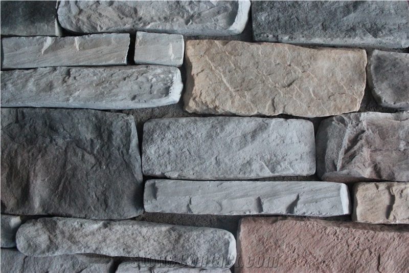 Competitive Price Non-Fading Fireproof Fake Castle Rock Stone Veneer,Cultured Stone Fieldstone,Wall Decor Stone for Indoor Fireplace Wall Decor