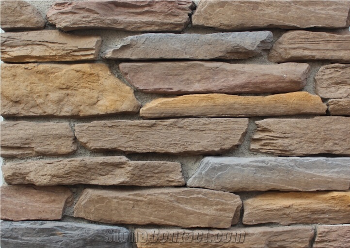 Concrete Fieldstone,Cement Cultured Castle Rock Veneer,Stone Material Wall Decoration,Cultured Stone Loose Strip Manufactured Ledge Stone
