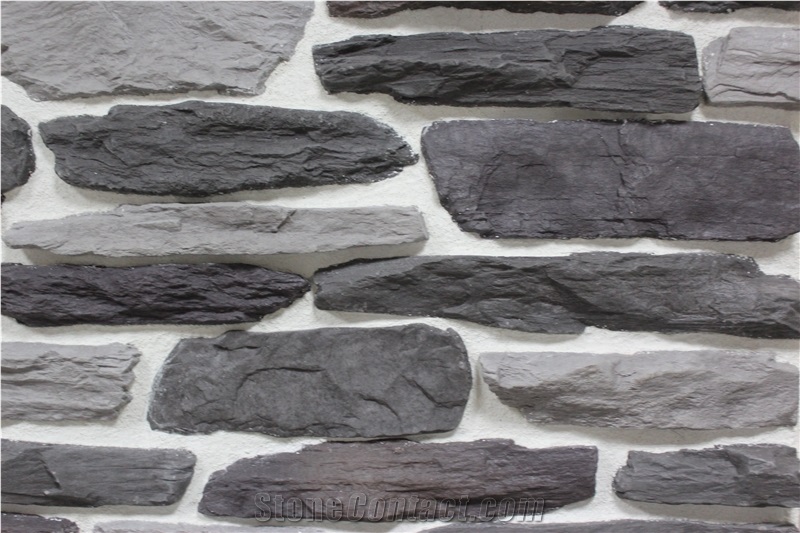 Concrete Fieldstone,Cement Cultured Castle Rock Veneer,Stone Material Wall Decoration,Cultured Stone Loose Strip Manufactured Ledge Stone