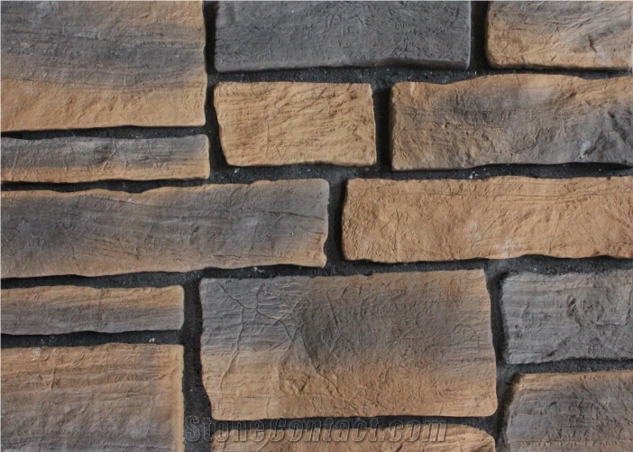 Cultured Field Stone,Manufactured Ledgestone Wall Cladding,Weathering Resistant Fake Stone Castle Rock Veneer,Fake Ledge Stone Hotel Decorative Wall Stone