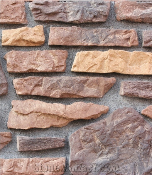 Cultured Stone Castle Rock Veneer,Manufactured Field Stone,Factory Direct Fake Stacked Stone Veneer,Manufactured Ledge Stone
