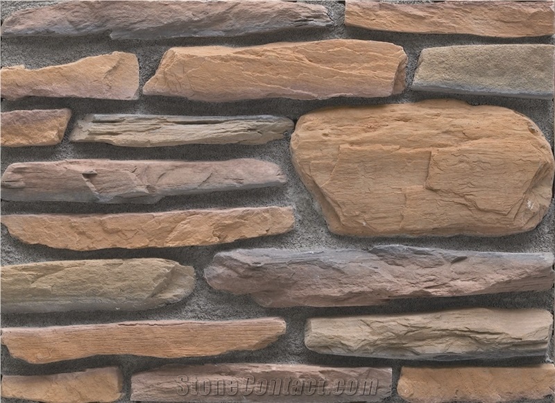 Easy Installed by Yourself Light Weight and Safe Cultured Stacked Stone Veneer,Manufactured Stone Fieldstone,Fake Ledge Stone,Faux Stone Castle Rock Veneer