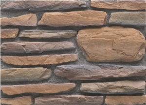 Easy Installed by Yourself Light Weight and Safe Cultured Stacked Stone Veneer,Manufactured Stone Fieldstone,Fake Ledge Stone,Faux Stone Castle Rock Veneer