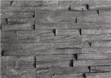 Foshan Factory Quality Cultured Black Slate Manufactured Stone Veneer,High Similar To Natural Black Slate Stone Veneer,Light Weight Artificial Stone Veneer For Indoor/Outdoor Hotel/Villa Wall Covering