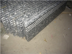 Guangdong Silver Grey Granite Steps,Sea Wave Flower Granite Stair Treads,Polished Wave Flower Granite Staircase with Stair Riser,Non-Slip Sea Wave Flower Granite Stair