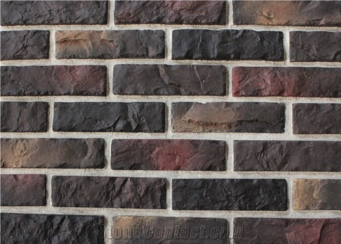 Japanese Surface Coloring Technology Manufactured Stone Bricks for Wall,Manmade Fake Stone with Custom-Made Colors,Cultured Stone Brick for Indoor/Outdoor Wall