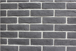 Nice Black Color Cheap Fake Stone Bricks, Building Stones,Labor Saving Quality Artificial Bricks Ledge Stone,Man Made Stacked Stone Walling Tiles for Hotel Wall Decor