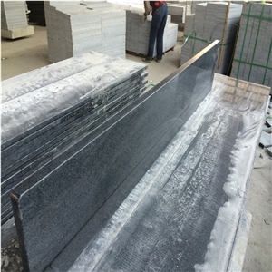 Polished G654 Granite Steps,China G654 Granite Stair Treads,G654 Dark Grey Granite Staircase, Stair Riser
