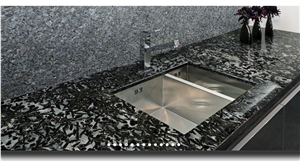 Matrix Granite Kitchen Countertop, Black Granite Kitchen Countertops Brazil