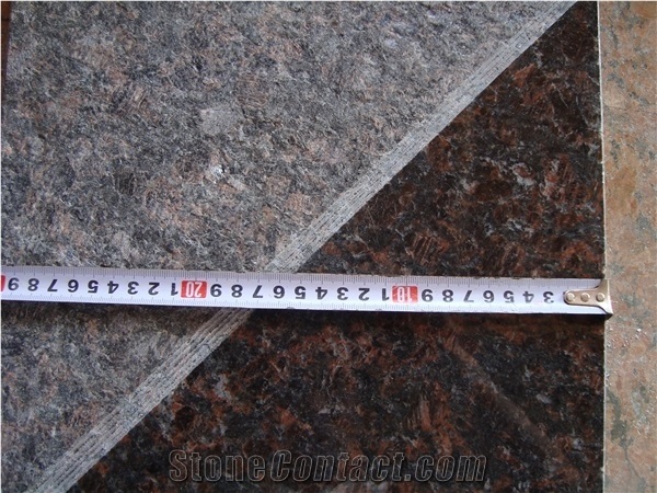 High Quality Tan Brown Granite Slab & Tile, High Polished Red Brown Granite