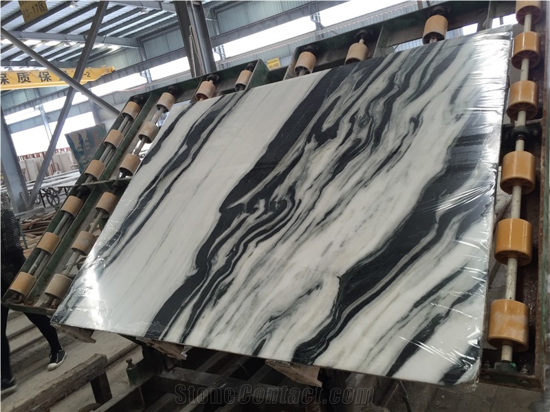 Panda White Marble Tile & Slab,Dalmata Marble ,Mountain White Marble,White Marble ,Black Marble