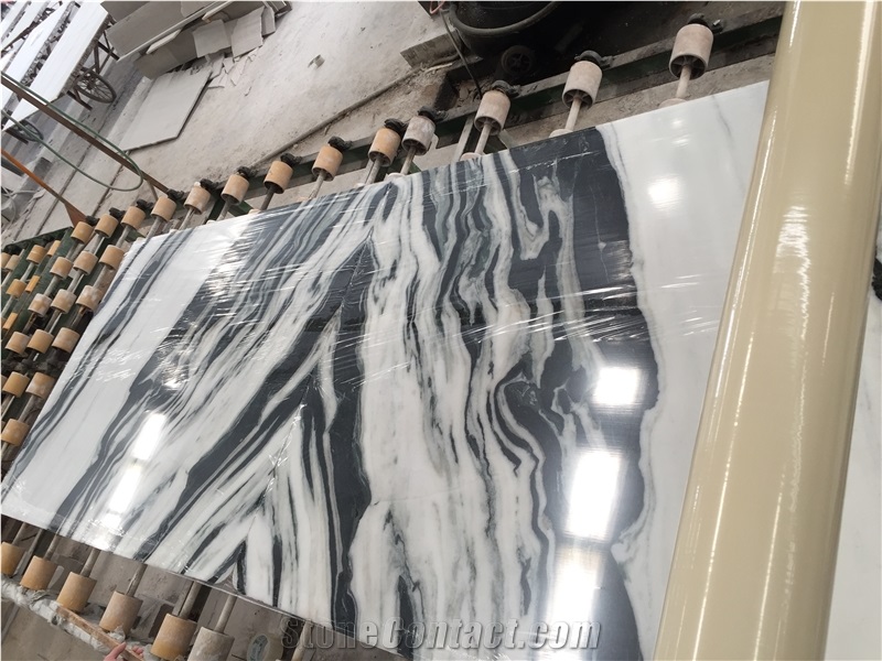 Panda White Marble Tile & Slab,Dalmata Marble ,Mountain White Marble,White Marble ,Black Marble