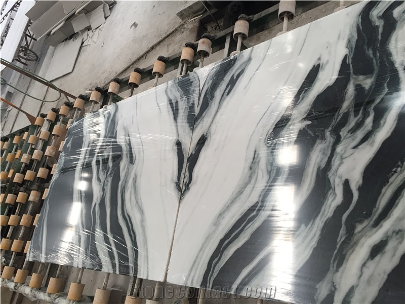 Panda White Marble Tile & Slab,Dalmata Marble ,Mountain White Marble,White Marble ,Black Marble