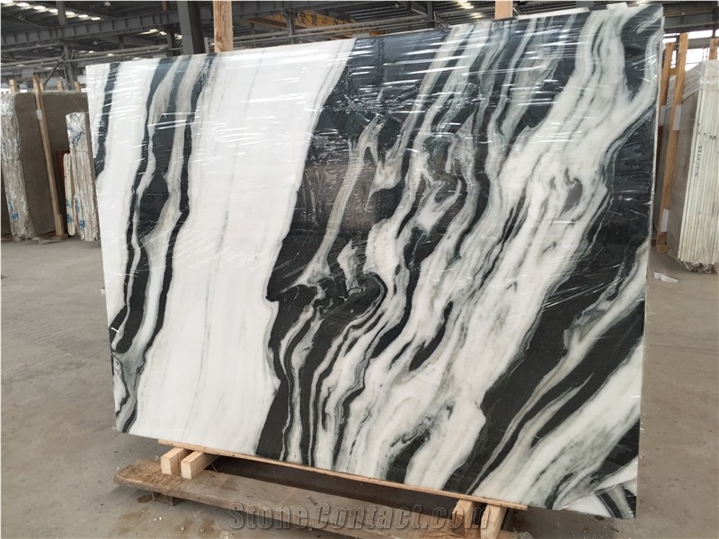 Panda White Marble Tile & Slab,Dalmata Marble ,Mountain White Marble,White Marble ,Black Marble