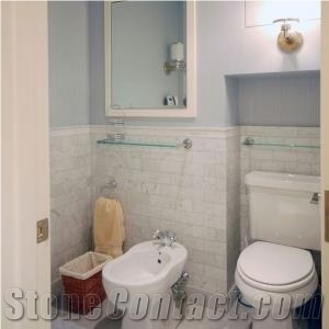 Bianco Carrara White Marble 3 X6 Tile, White Marble for Bathroom Walling and Flooring Tiles