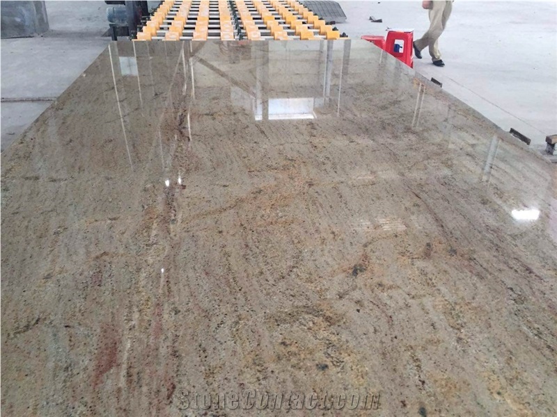 Colonial Gold Granite Slabs & Tiles, Colonial Cream, India Yellow Granite Slabs & Tiles
