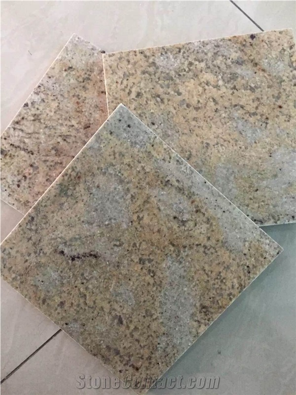 Colonial Gold Granite Slabs & Tiles, Colonial Cream, India Yellow Granite Slabs & Tiles