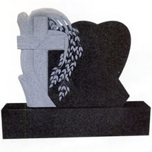 China Black Granite Cross Carving Headstones,Cemetery Engraved Tombstones,Western American Style Monuments,Natural Stone Memorial Gravestone,Custom Tombstone Monument Design