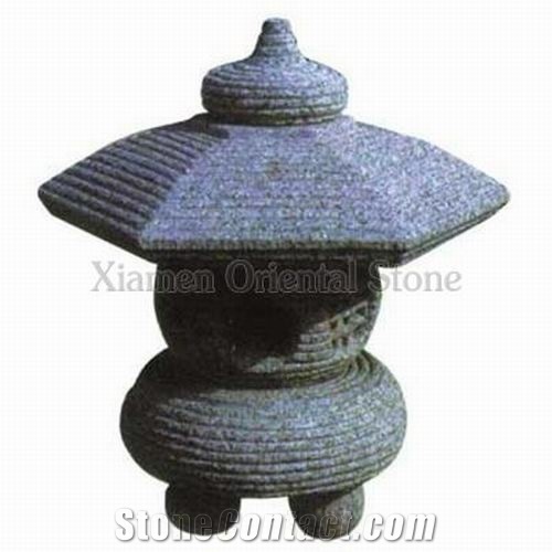 China G603 Grey Granite Garden Lanterns, Exterior Stone Garden Lamps, Japanese Chinese Style Lantern, Outdoor Landscaping Stones Lanterns