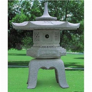 China G603 Grey Granite Garden Lanterns, Exterior Stone Garden Lamps, Japanese Style Lantern, Outdoor Landscaping Stones Lanterns