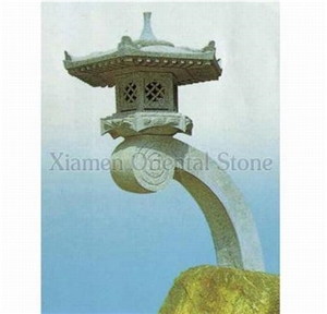 China G614 Grey Granite Garden Lanterns, Exterior Stone Lamps, Japanese Chinese Style Lantern, Outdoor Landscaping Stones Lanterns